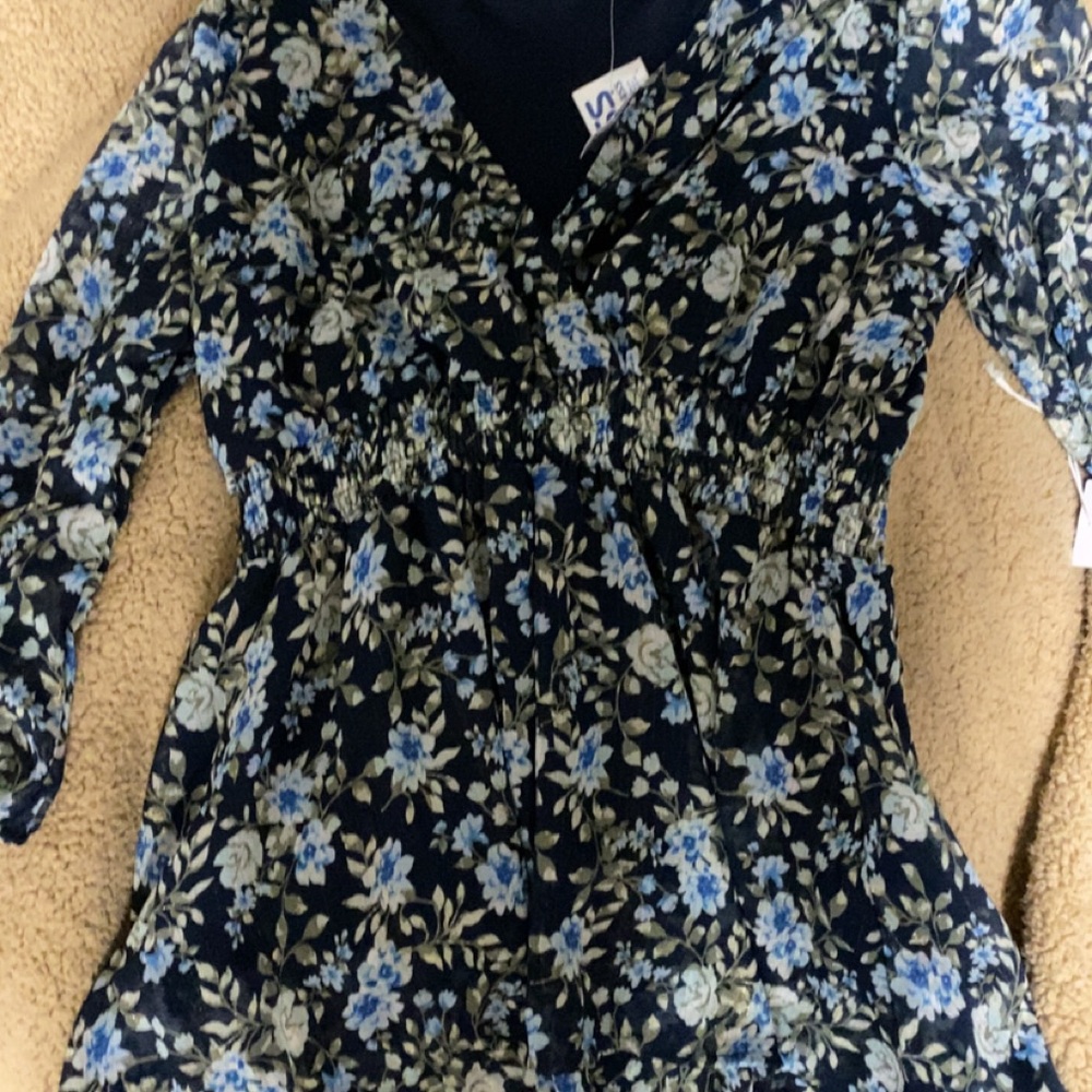 Mimi Chica Floral Dress - Blue